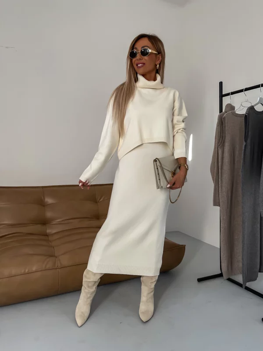 KATHLEEN - Turtleneck To-Delt Vinter Strikset