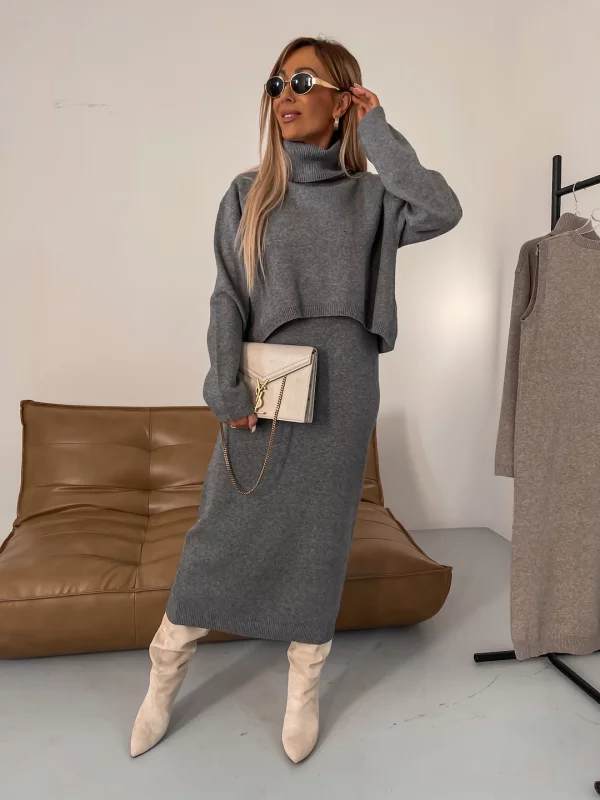 KATHLEEN - Turtleneck To-Delt Vinter Strikset