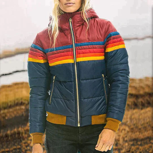 Ines - Retro Jakke med Pelshætte