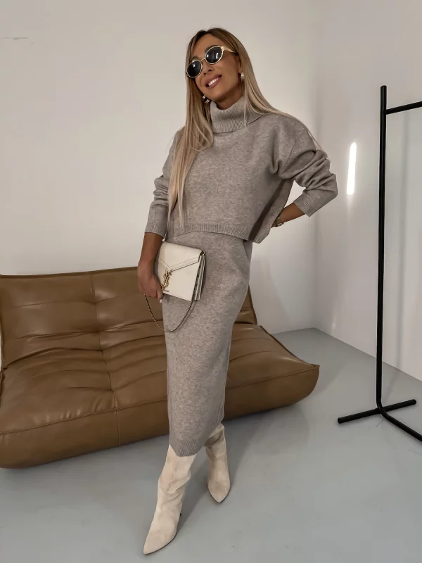 KATHLEEN - Turtleneck To-Delt Vinter Strikset