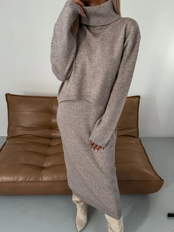 KATHLEEN - Turtleneck To-Delt Vinter Strikset