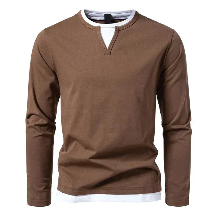 Léonard™ | Premium langærmet T-shirt i kæmmet bomuld