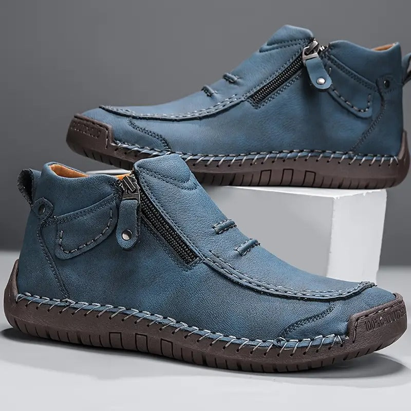 Matheo | Handgenähte Herren-Ledersneaker mit Reißverschluss
