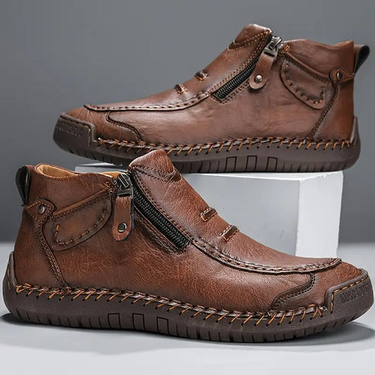 Matheo | Handgenähte Herren-Ledersneaker mit Reißverschluss