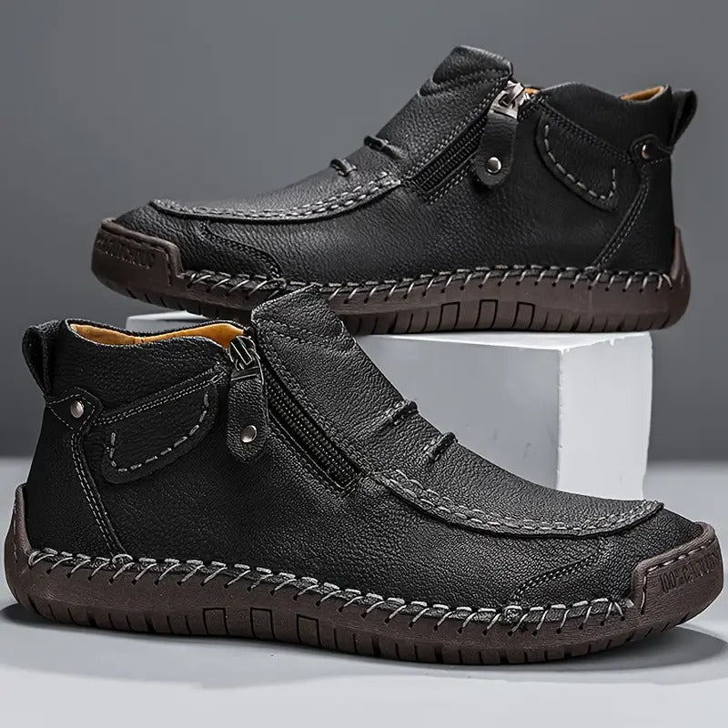 Matheo | Handgenähte Herren-Ledersneaker mit Reißverschluss