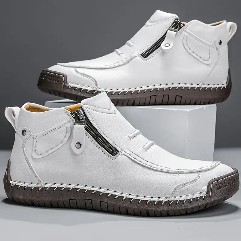 Matheo | Handgenähte Herren-Ledersneaker mit Reißverschluss