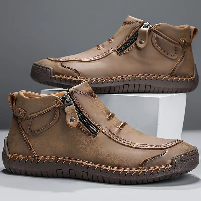 Matheo | Handgenähte Herren-Ledersneaker mit Reißverschluss