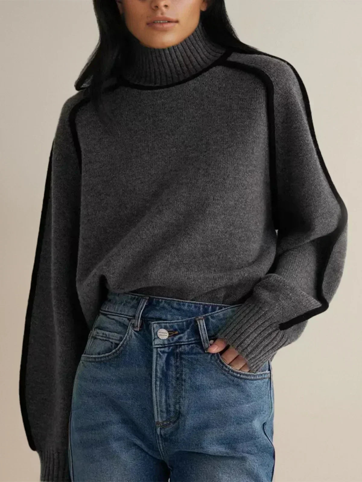 Donna | Elegant Rullekrave Sweater