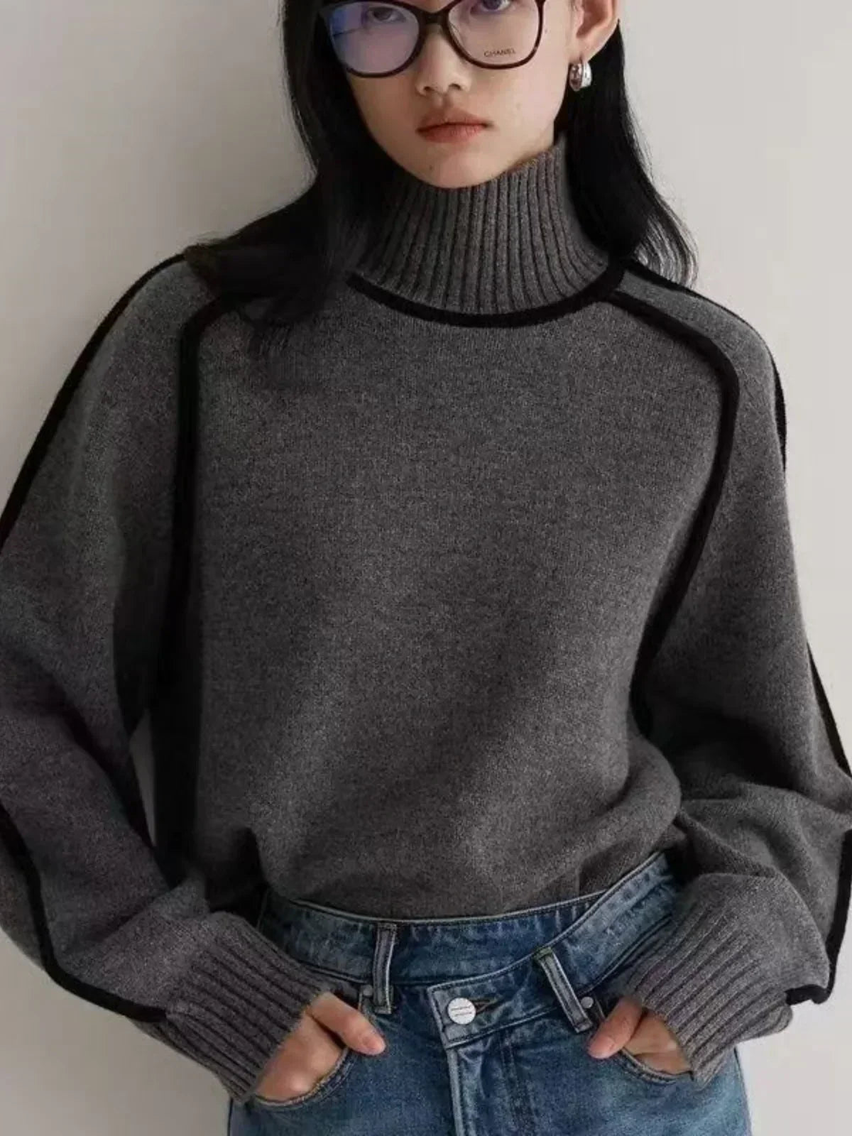 Donna | Elegant Rullekrave Sweater