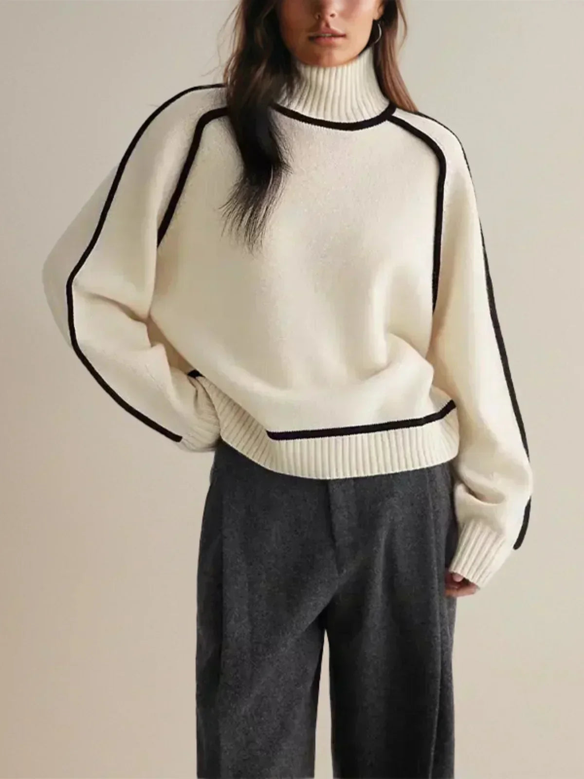 Donna | Elegant Rullekrave Sweater