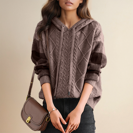 Emily | Kabelstrik Hoodie Pullover