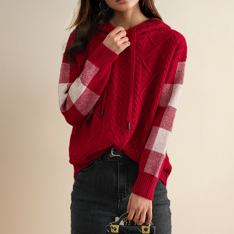 Emily | Kabelstrik Hoodie Pullover