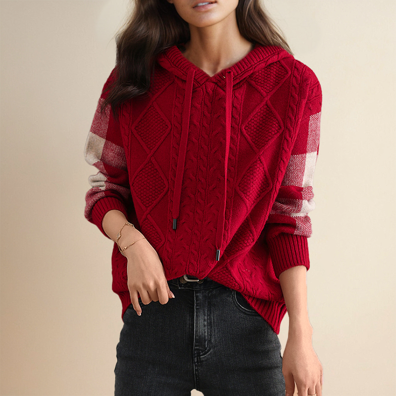 Emily | Kabelstrik Hoodie Pullover