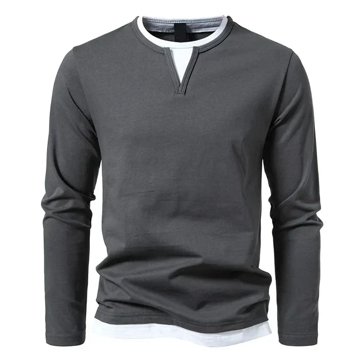 Léonard™ | Premium langærmet T-shirt i kæmmet bomuld