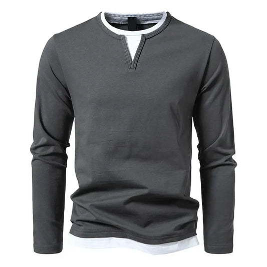 Léonard™ | Premium langærmet T-shirt i kæmmet bomuld