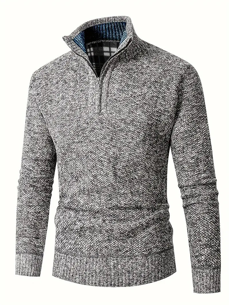 Ingram – Lækker Pullover Med Høj Krave Og Lynlås