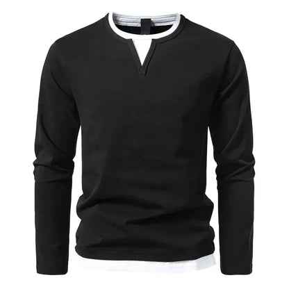 Léonard™ | Premium langærmet T-shirt i kæmmet bomuld
