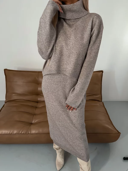 KATHLEEN - Turtleneck To-Delt Vinter Strikset