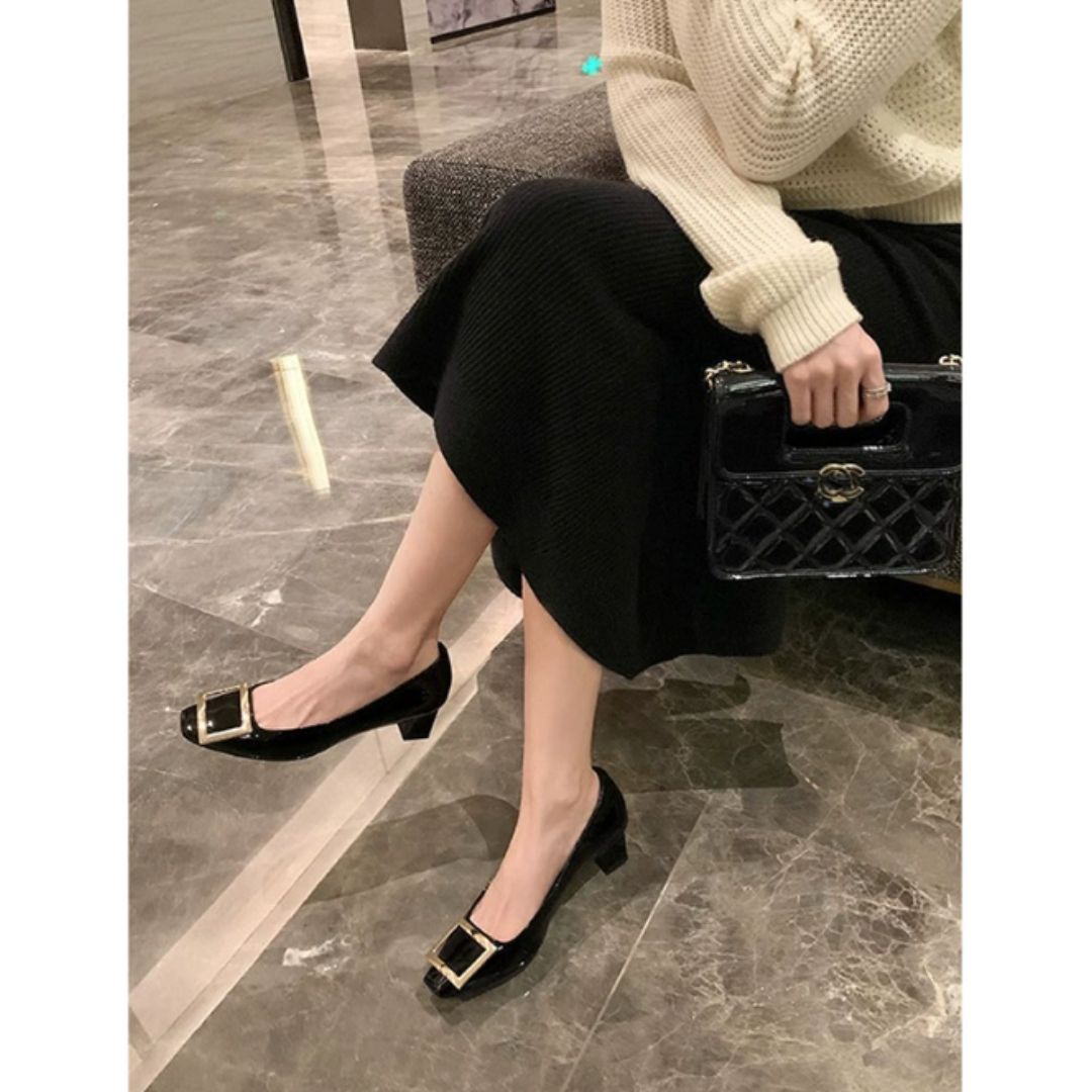 Narella™ | Elegante sandaler med mellem høj hæl og firkantet tå