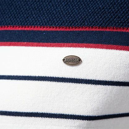 Adrien™ | Stribet Marine Pullover