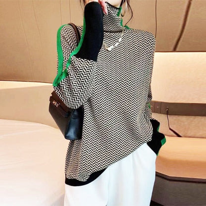 Eleanor | Herringbone Luxe Rullekrave Sweater
