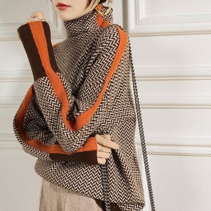 Eleanor | Herringbone Luxe Rullekrave Sweater