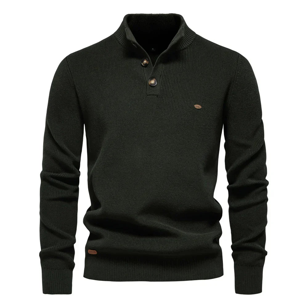 Damien™ | Elegant Høj Hals Sweater