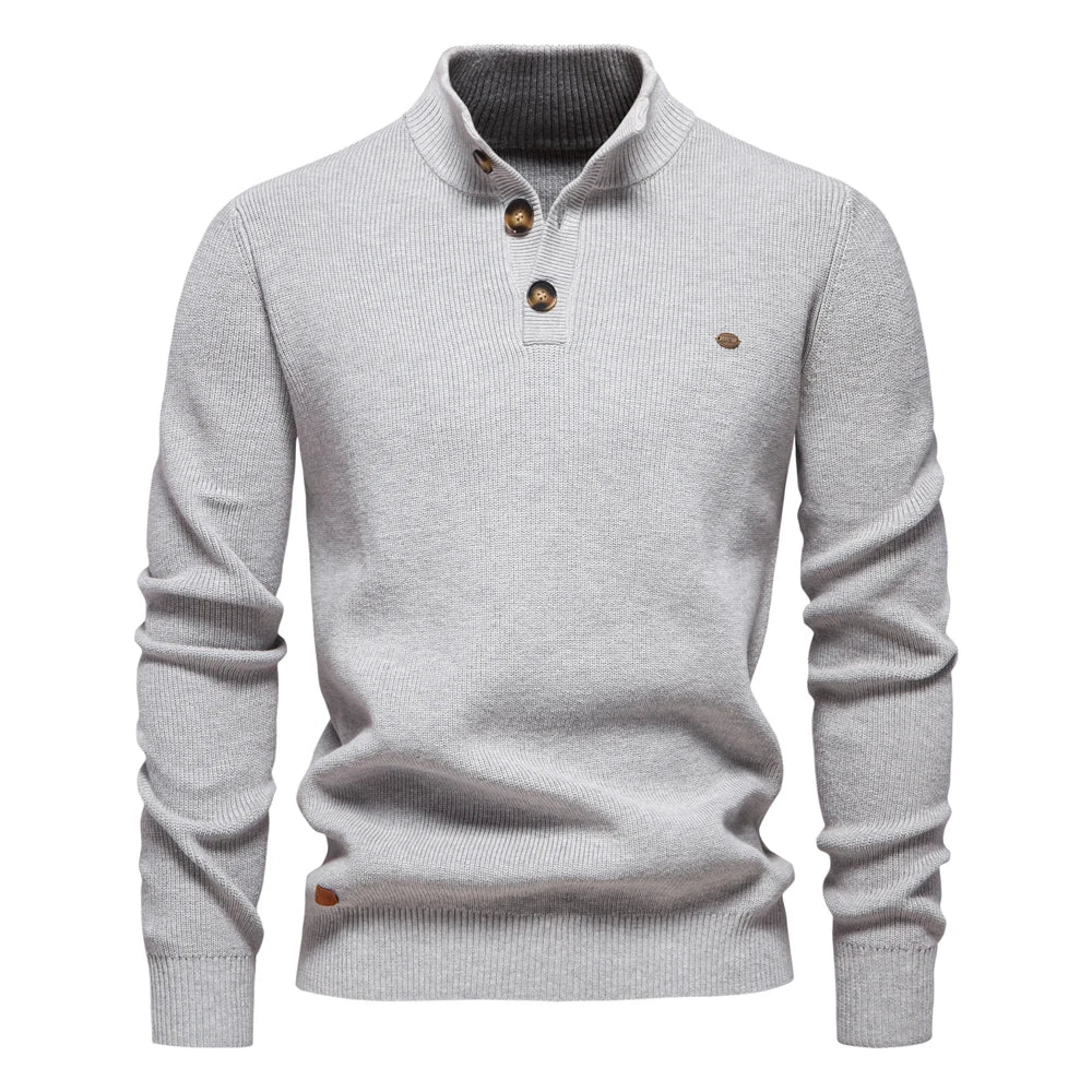 Damien™ | Elegant Høj Hals Sweater