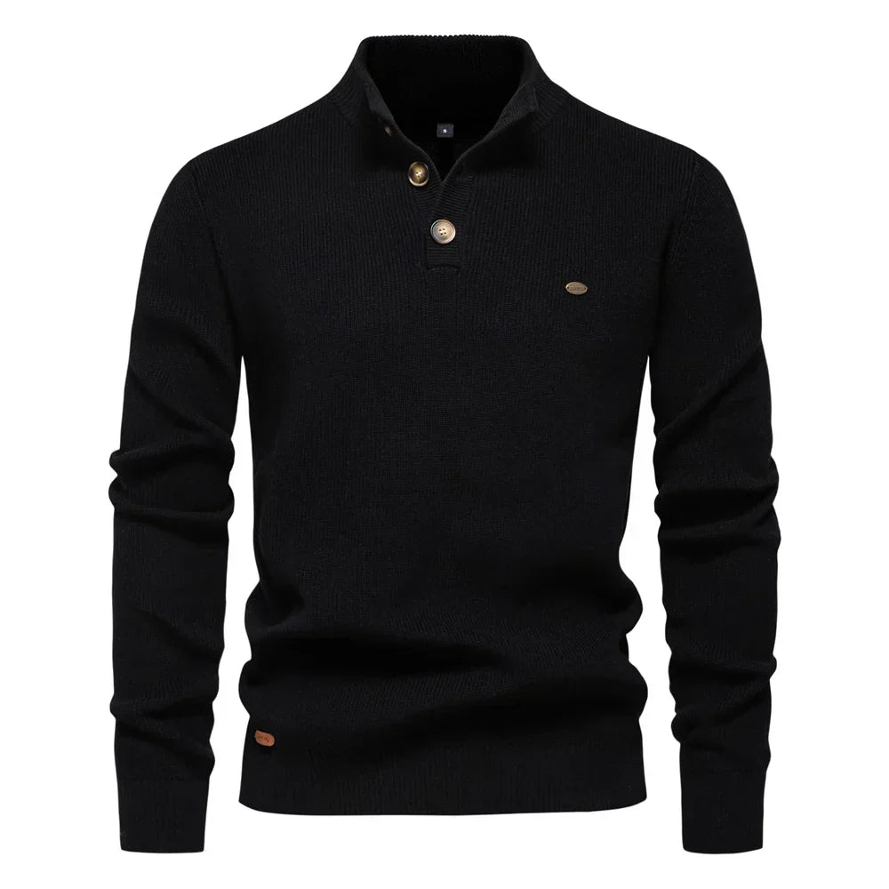 Damien™ | Elegant Høj Hals Sweater