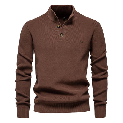 Damien™ | Elegant Høj Hals Sweater