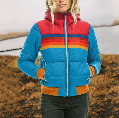 Ines - Retro Jakke med Pelshætte