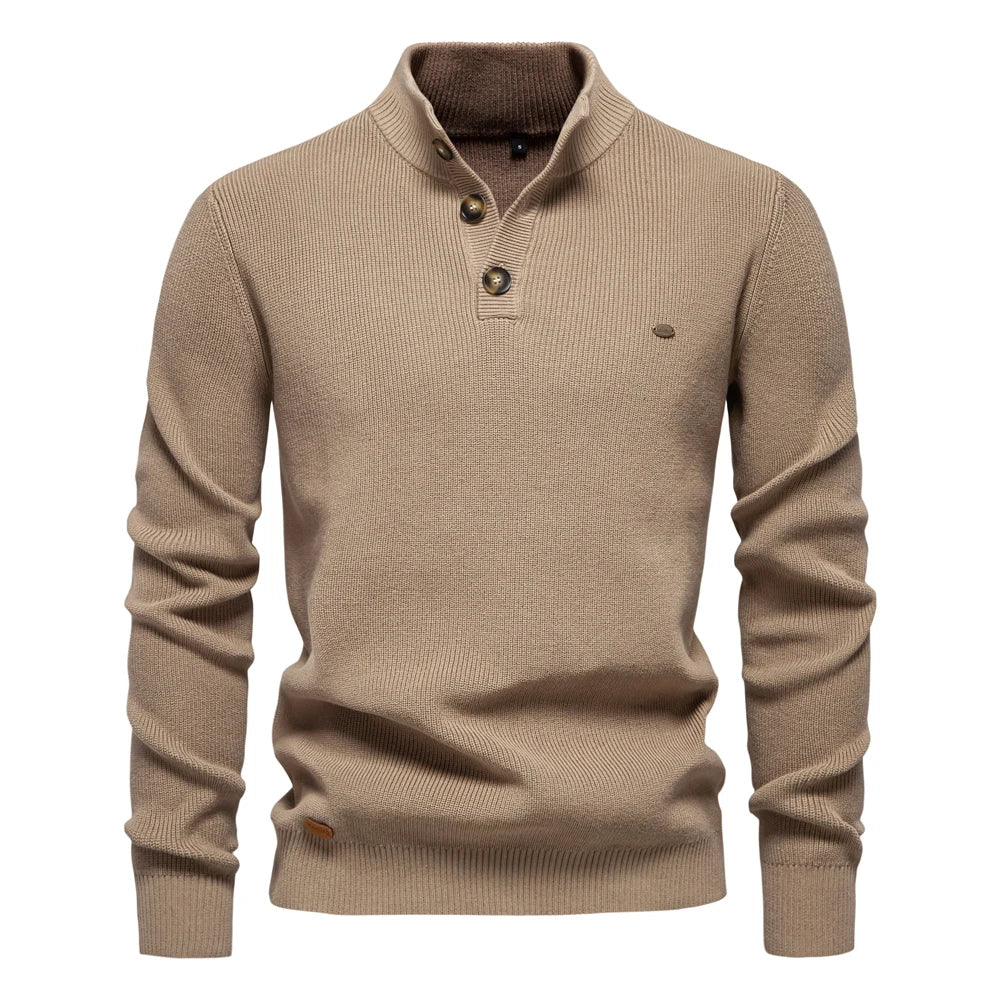 Damien™ | Elegant Høj Hals Sweater