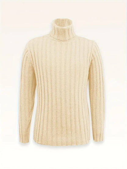 Lysander – Pullover Med Høj Krave Og Ribstrik