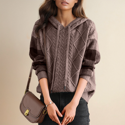 Emily | Kabelstrik Hoodie Pullover