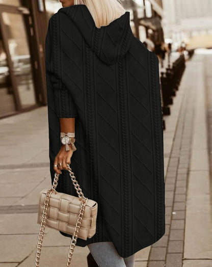 Monalisa - Lang Cardigan med Hætte