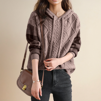 Emily | Kabelstrik Hoodie Pullover